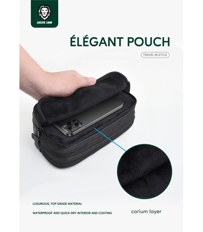 کیف اکسسوری گرین الگنت Green elegant pouch