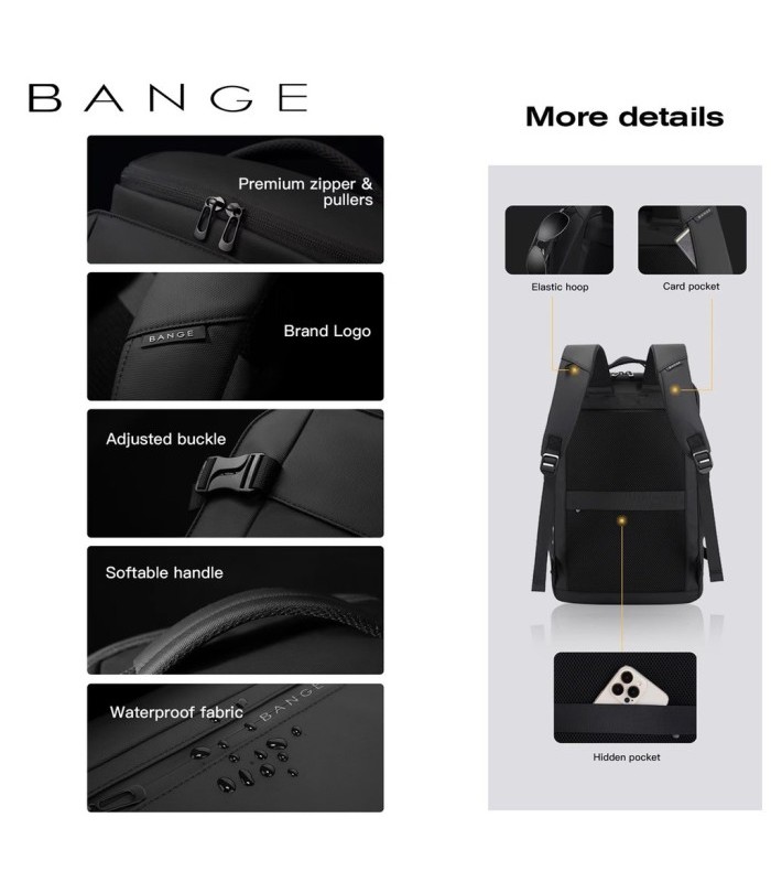 کوله پشتی مسافرتی و ضد آب بنج Bange BG-3029