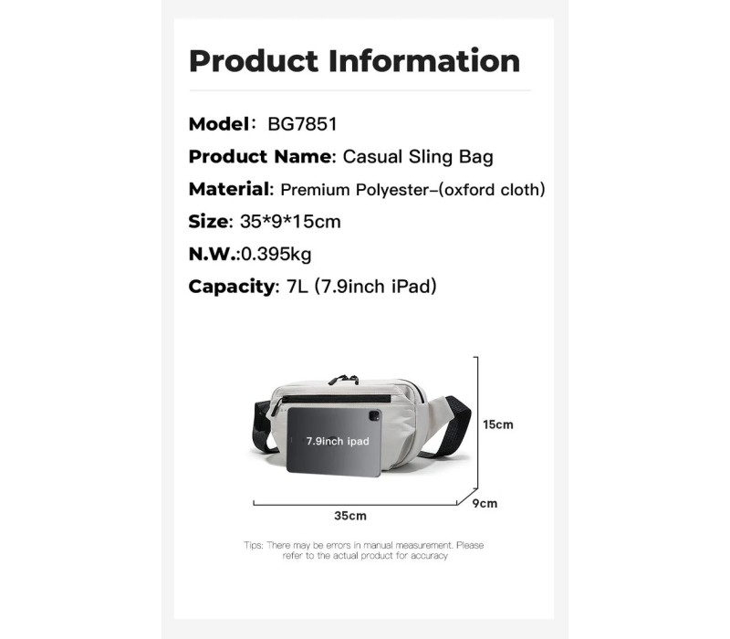 کیف کراس بادی ضد آب بنج Bange BG-7851