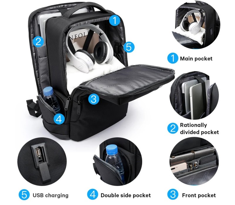 کوله پشتی برزنتی بنج 15.6 اینچ Bange BG-2603